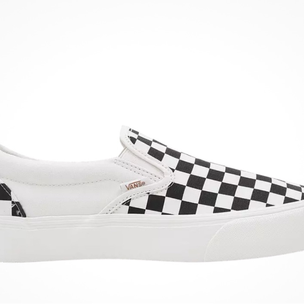 NWT Vans Slip on VR3 Checkerboard Blk/Marshmallow women’s size 6 Men’s 4.5 EU36